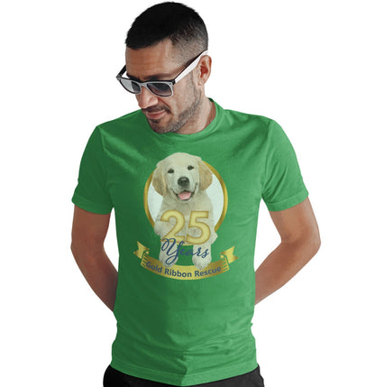 Gold Ribbon 25 Years Puppy - Adult Unisex T-Shirt