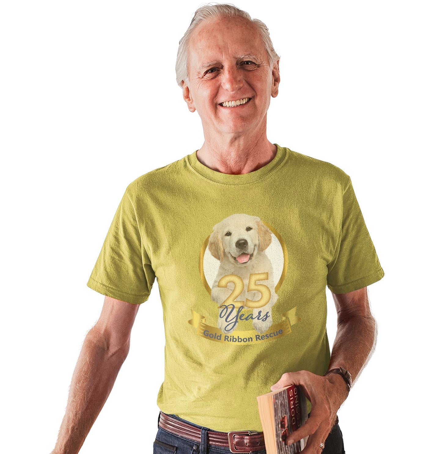 Gold Ribbon 25 Years Puppy - Adult Unisex T-Shirt