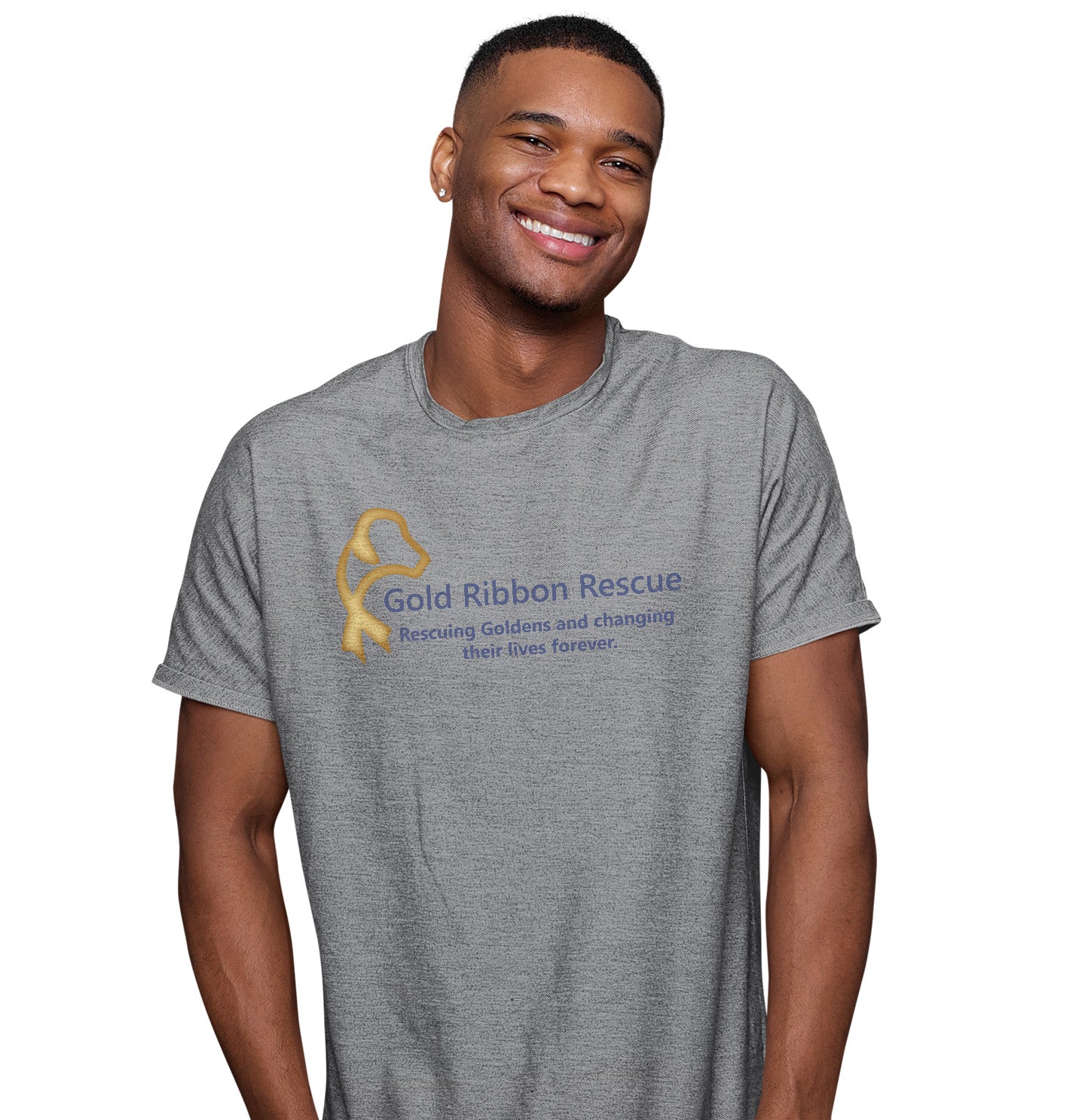 Gold Ribbon Logo - Adult Unisex T-Shirt