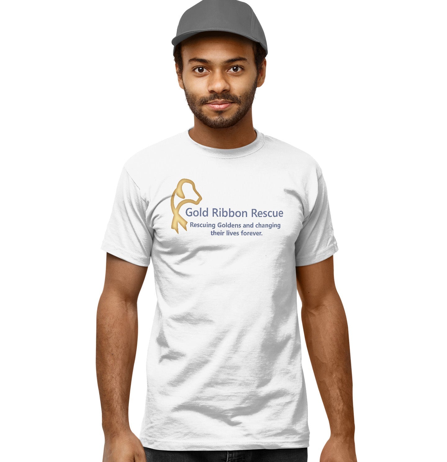 Gold Ribbon Logo - Adult Unisex T-Shirt