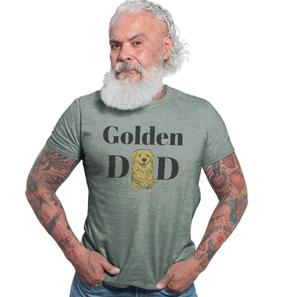 Golden Dad Illustration - Adult Tri-Blend T-Shirt