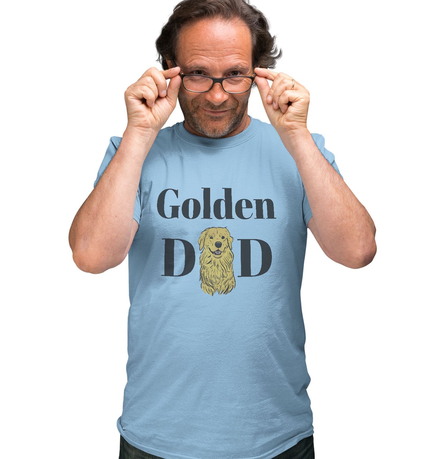 Golden Dad Illustration - Adult Unisex T-Shirt
