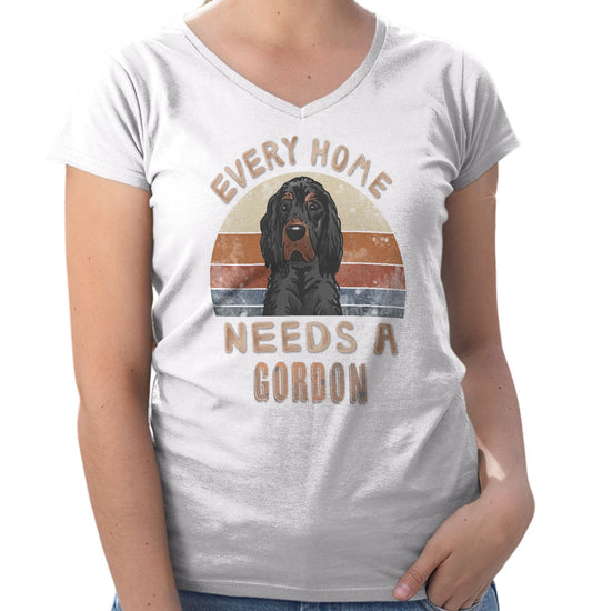 Every Home Needs a Gordon Setter - Women's V-Neck T-Shirt