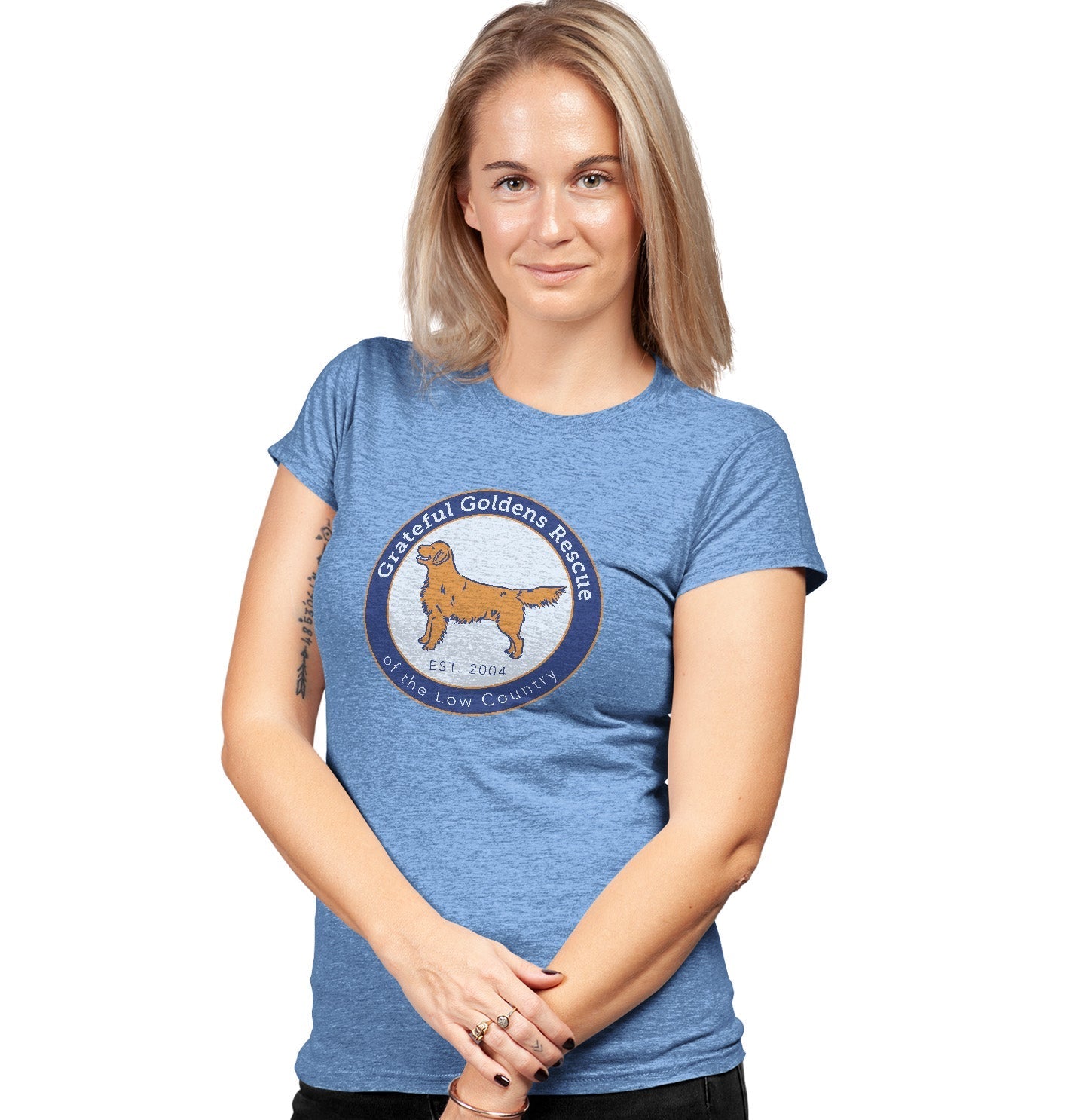 Grateful Golden Rescue Logo - Women's Tri-Blend T-Shirt