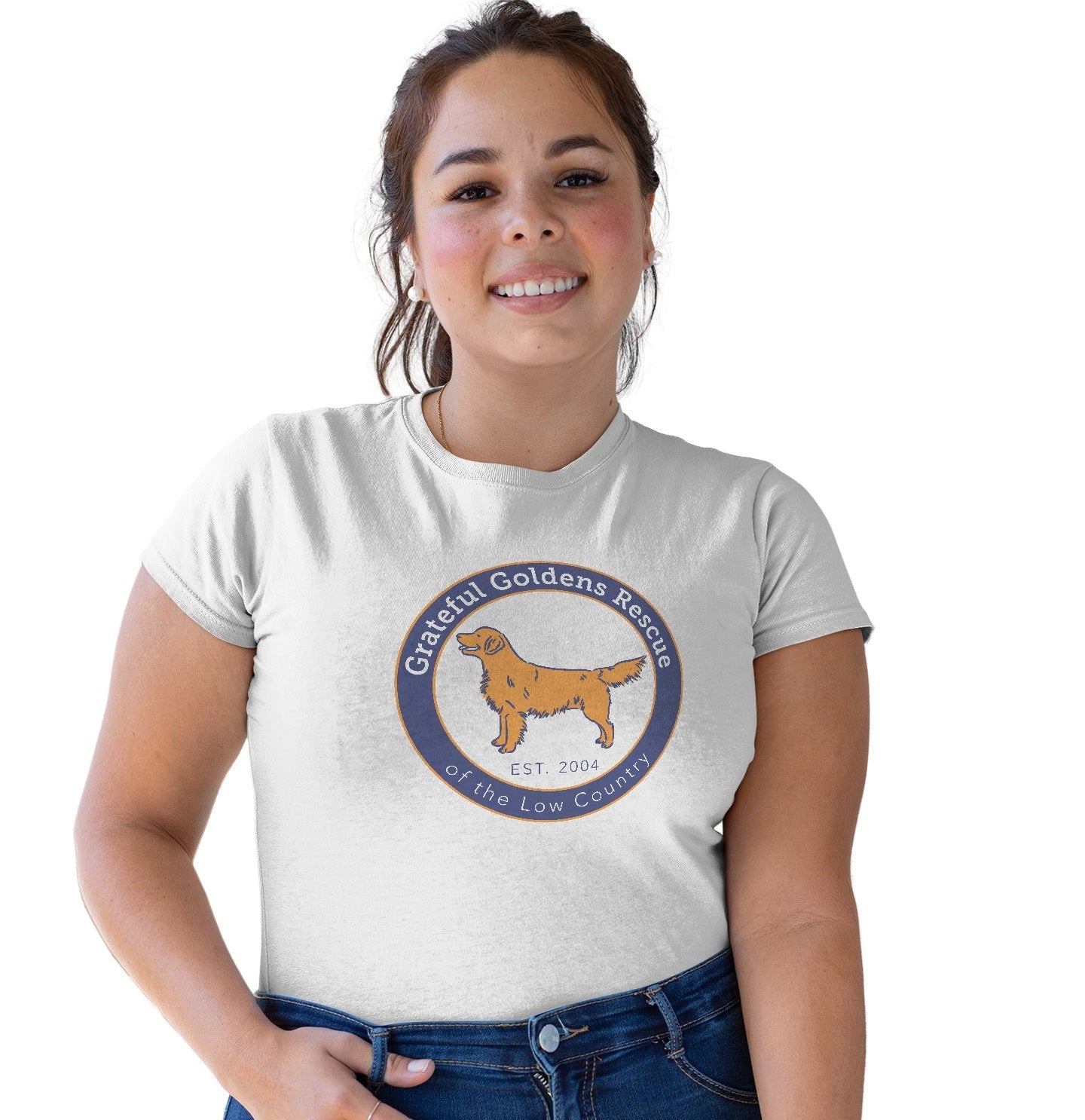 Grateful Golden Rescue Logo - Women's Tri-Blend T-Shirt