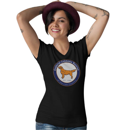 Grateful Golden Rescue Logo - Women's V-Neck T-Shirt