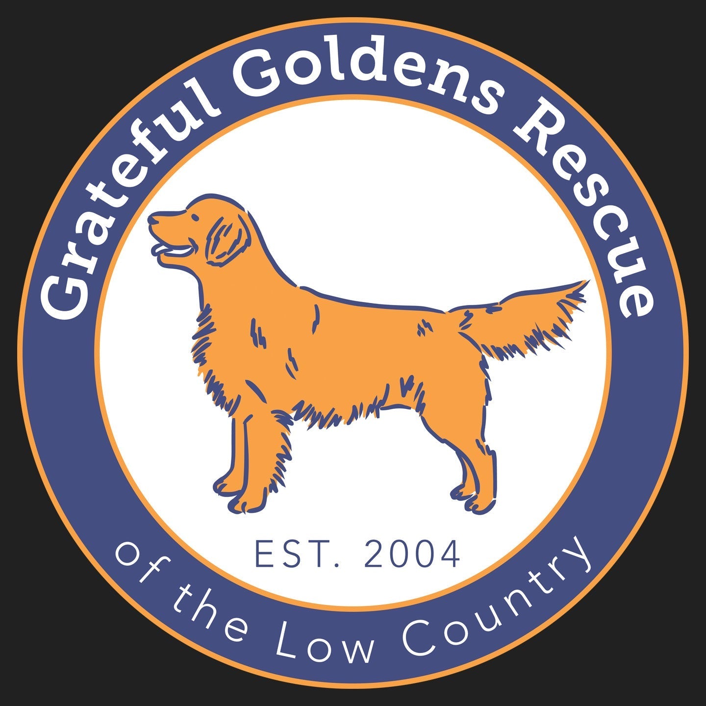 Grateful Golden Rescue Logo - Women's V-Neck T-Shirt