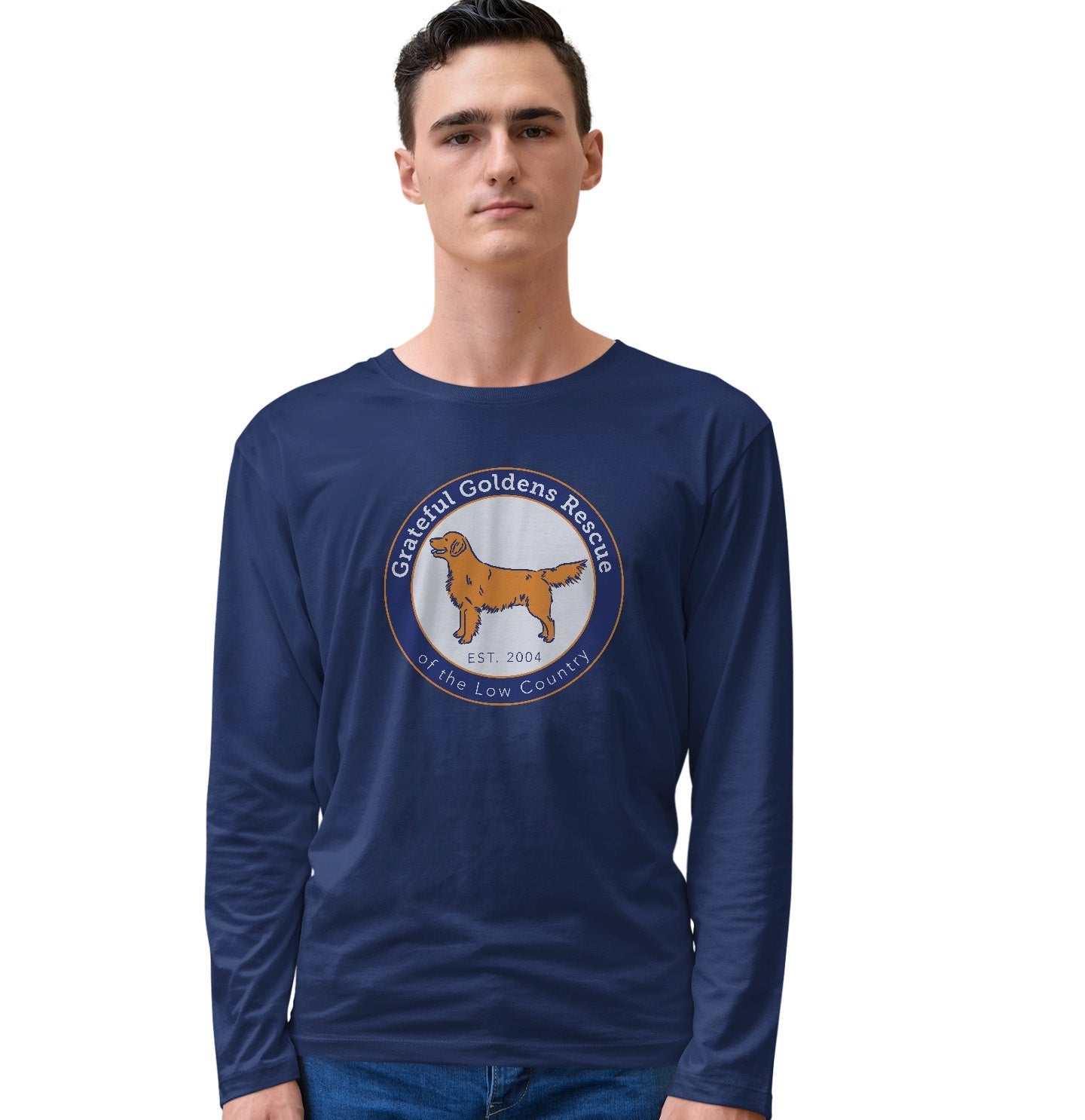 Grateful Golden Rescue Logo - Adult Unisex Long Sleeve T-Shirt