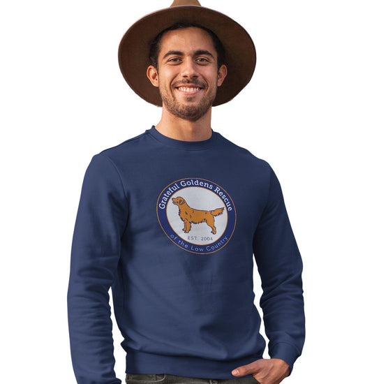 Grateful Golden Rescue Logo - Adult Unisex Crewneck Sweatshirt