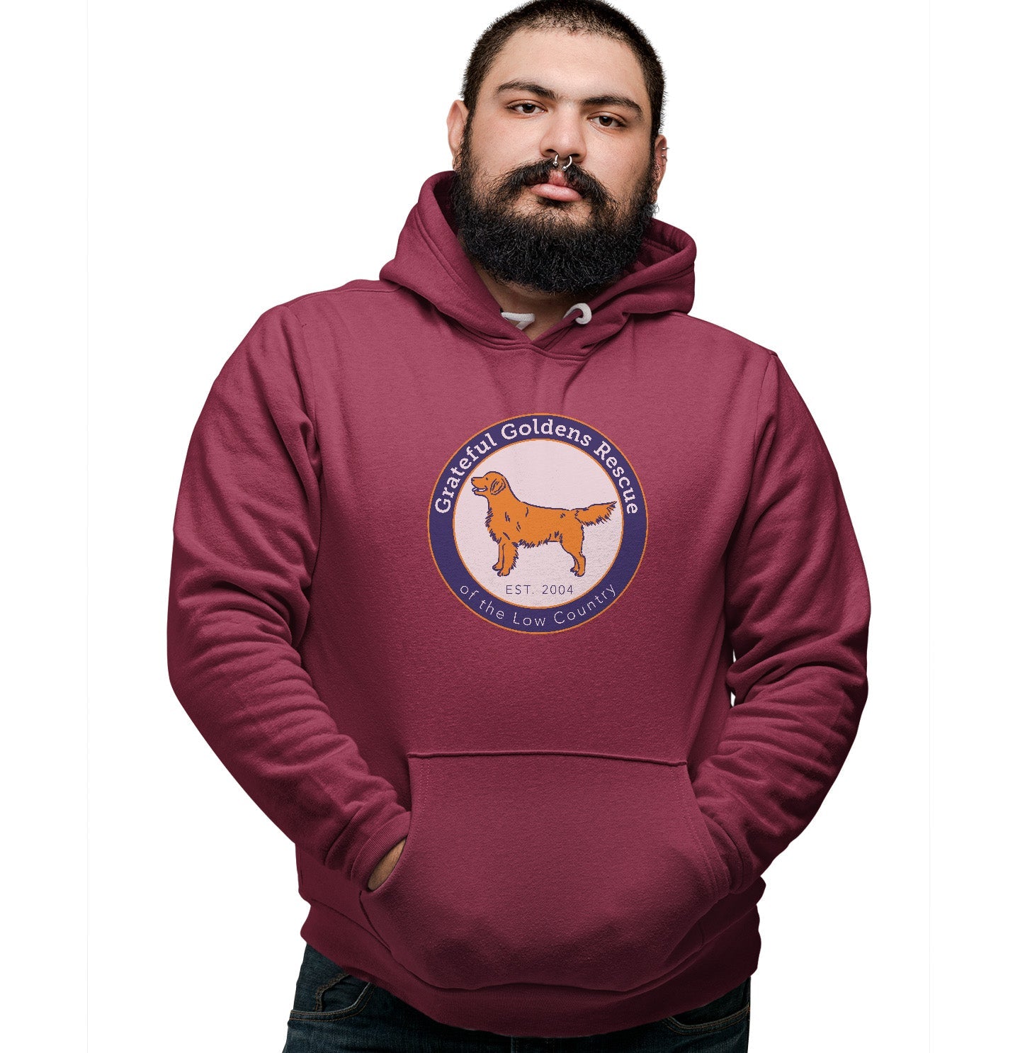 Grateful Golden Rescue Logo - Adult Unisex Hoodie Sweatshirt