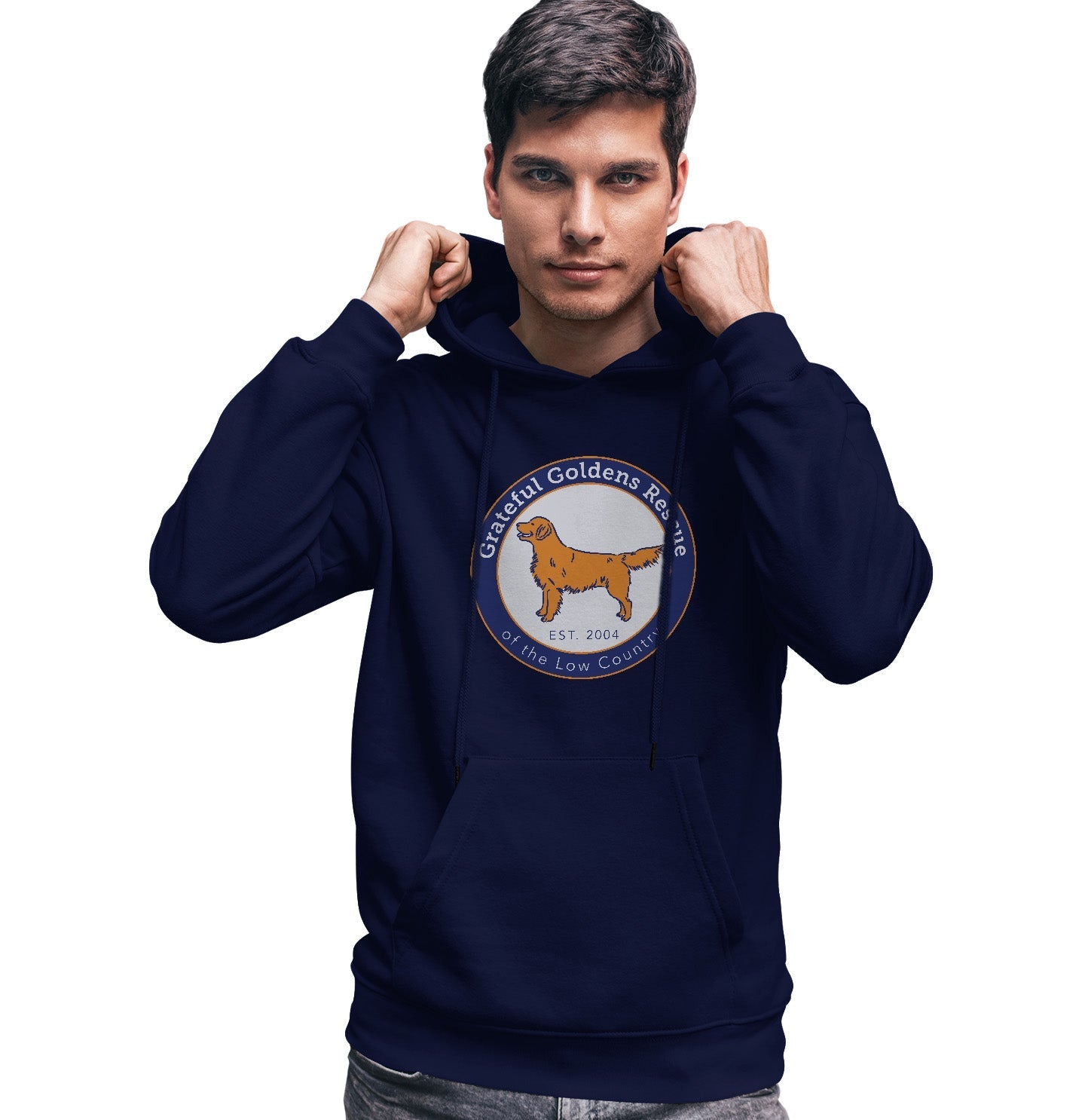 Grateful Golden Rescue Logo - Adult Unisex Hoodie Sweatshirt