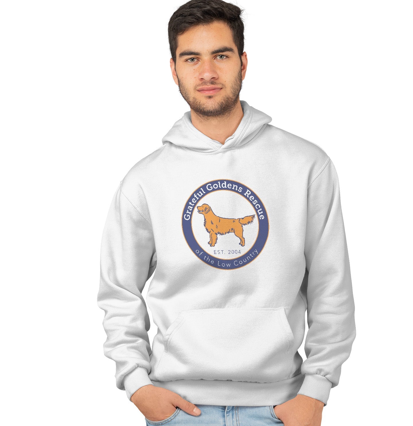 Grateful Golden Rescue Logo - Adult Unisex Hoodie Sweatshirt