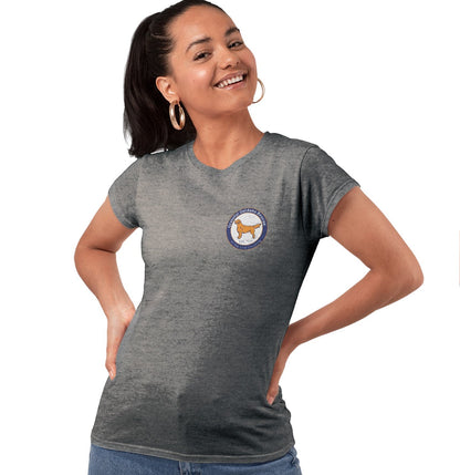 Grateful Golden Rescue Logo Left Chest - Women's Tri-Blend T-Shirt