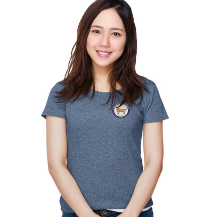 Grateful Golden Rescue Logo Left Chest - Women's Tri-Blend T-Shirt