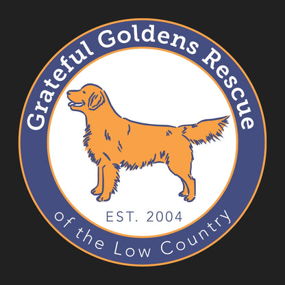 Grateful Golden Rescue Logo Left Chest - Women's Full-Zip Hoodie Sweatshirt