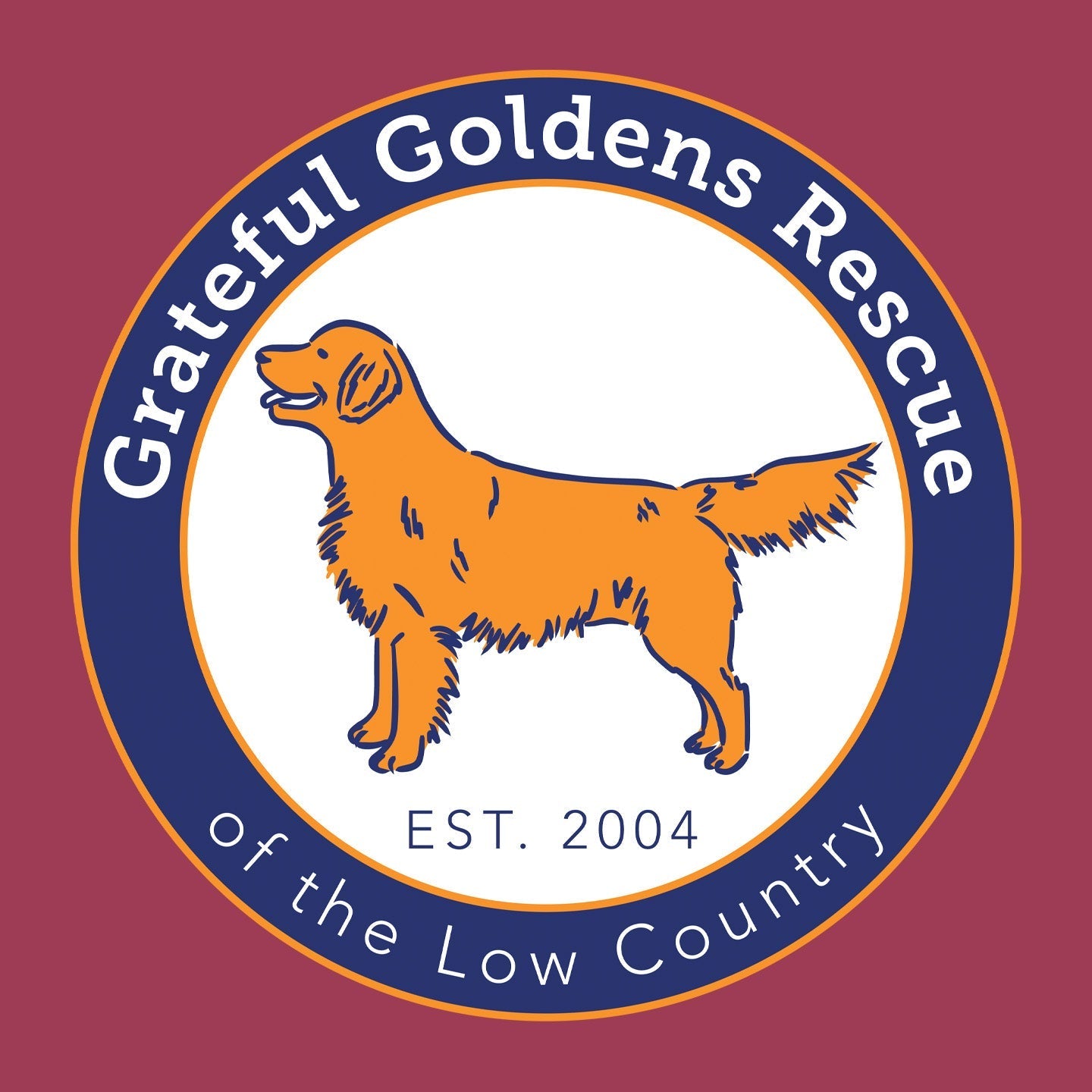 Grateful Golden Rescue Logo Left Chest - Adult Unisex T-Shirt