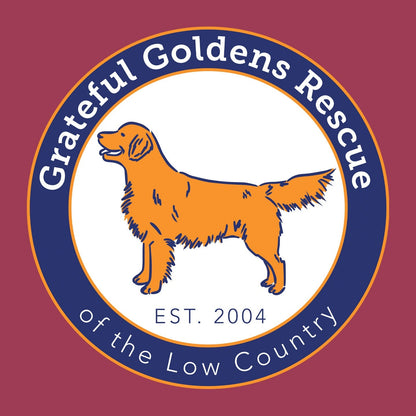 Grateful Golden Rescue Logo Left Chest - Adult Unisex T-Shirt