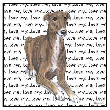 Greyhound Love Text - Women's V-Neck Long Sleeve T-Shirt