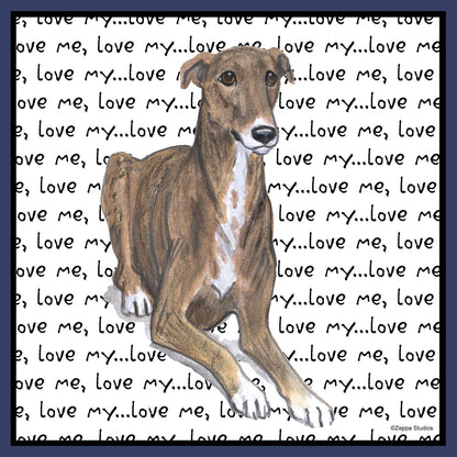 Greyhound Love Text - Adult Unisex Crewneck Sweatshirt