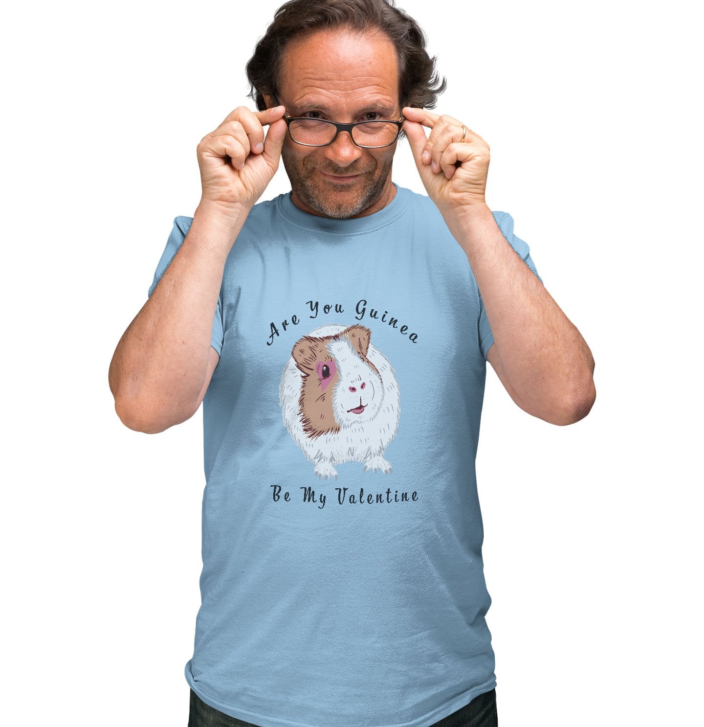 Guinea Pig Be My Valentine - Adult Unisex T-Shirt