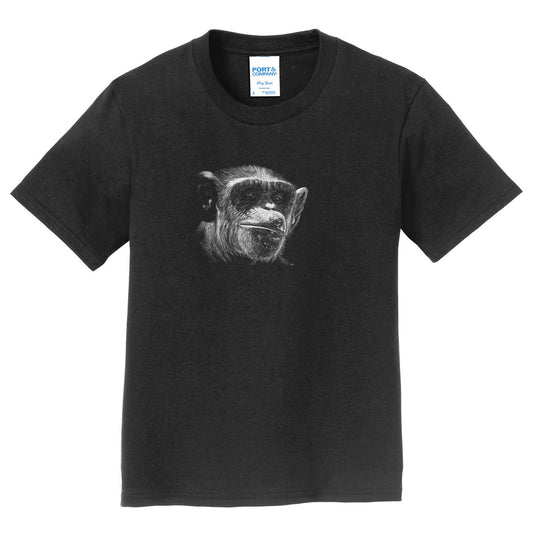 Chimp on Black - Kids' Unisex T-Shirt