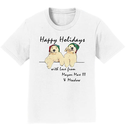 Happy Holidays from Mayor Max III and Meadow - Kids' Unisex T-Shirt