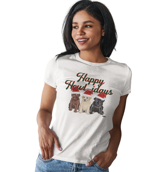 Happy Howlidays - Women's Fitted T-Shirt - Animal Tee