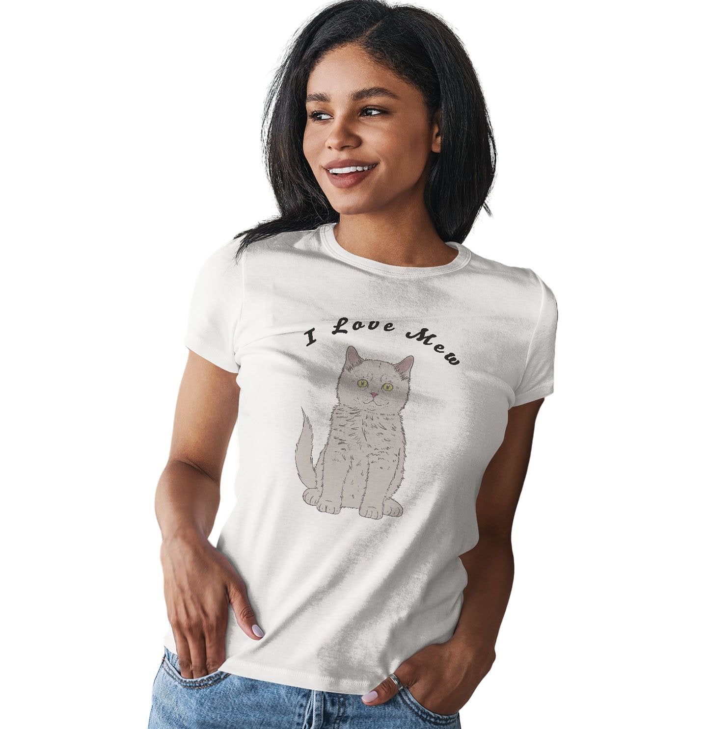 I Love Mew - Women's Fitted T-Shirt