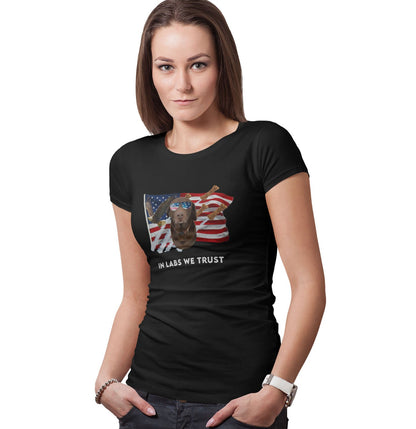 In Lab we Trust Chocolate - Women's Fitted T-Shirt