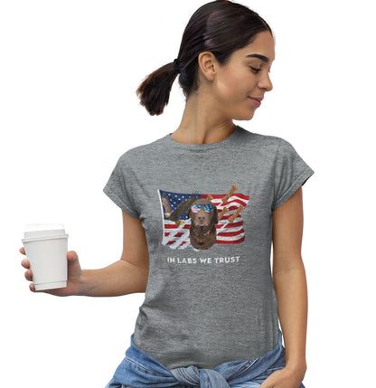 In Lab we Trust Chocolate - Women's Fitted T-Shirt