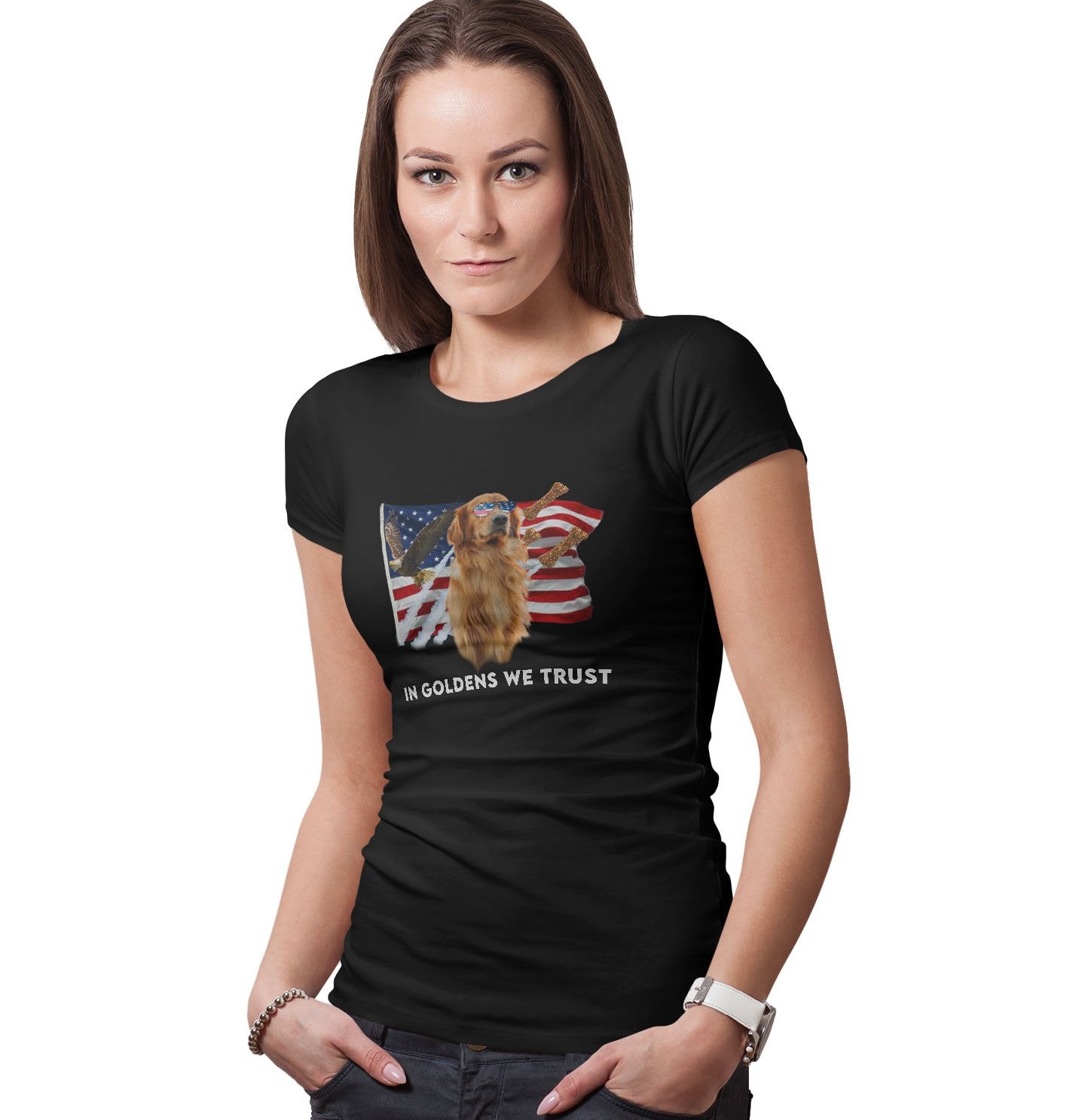 In Golden we Trust - Women's Fitted T-Shirt