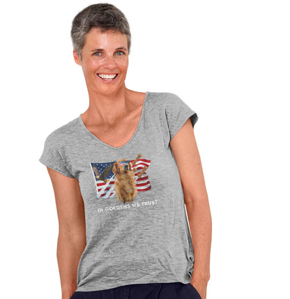 In Golden we Trust - Women's V-Neck T-Shirt