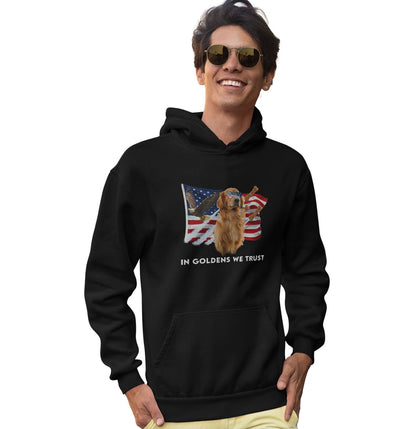 In Golden Retrievers We Trust - Adult Unisex Hoodie Sweatshirt