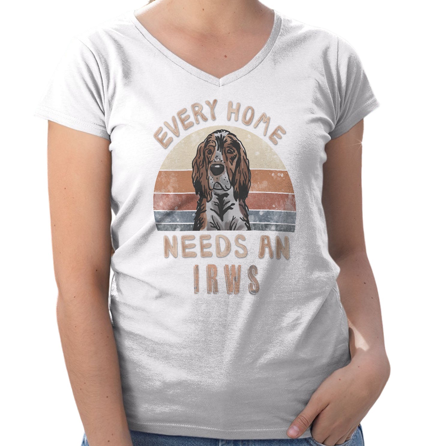 Every Home Needs a Irish Red and White Setter - Women's V-Neck T-Shirt