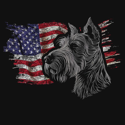 Patriotic Irish Terrier American Flag - Women's V-Neck T-Shirt
