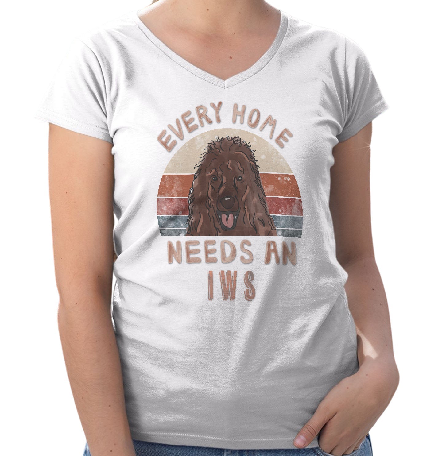 Every Home Needs a Irish Water Spaniel - Women's V-Neck T-Shirt