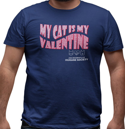 JHS My Cat Is My Valentine - Adult Unisex T-Shirt