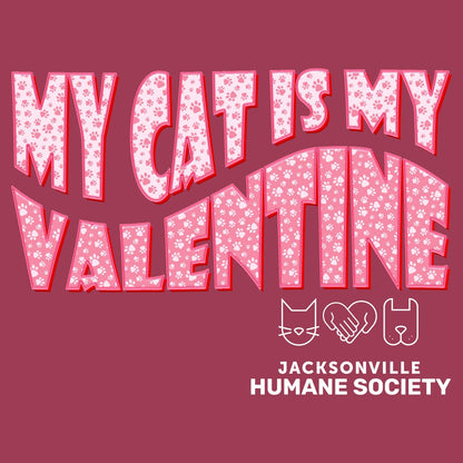 JHS My Cat Is My Valentine - Adult Unisex Hoodie Sweatshirt