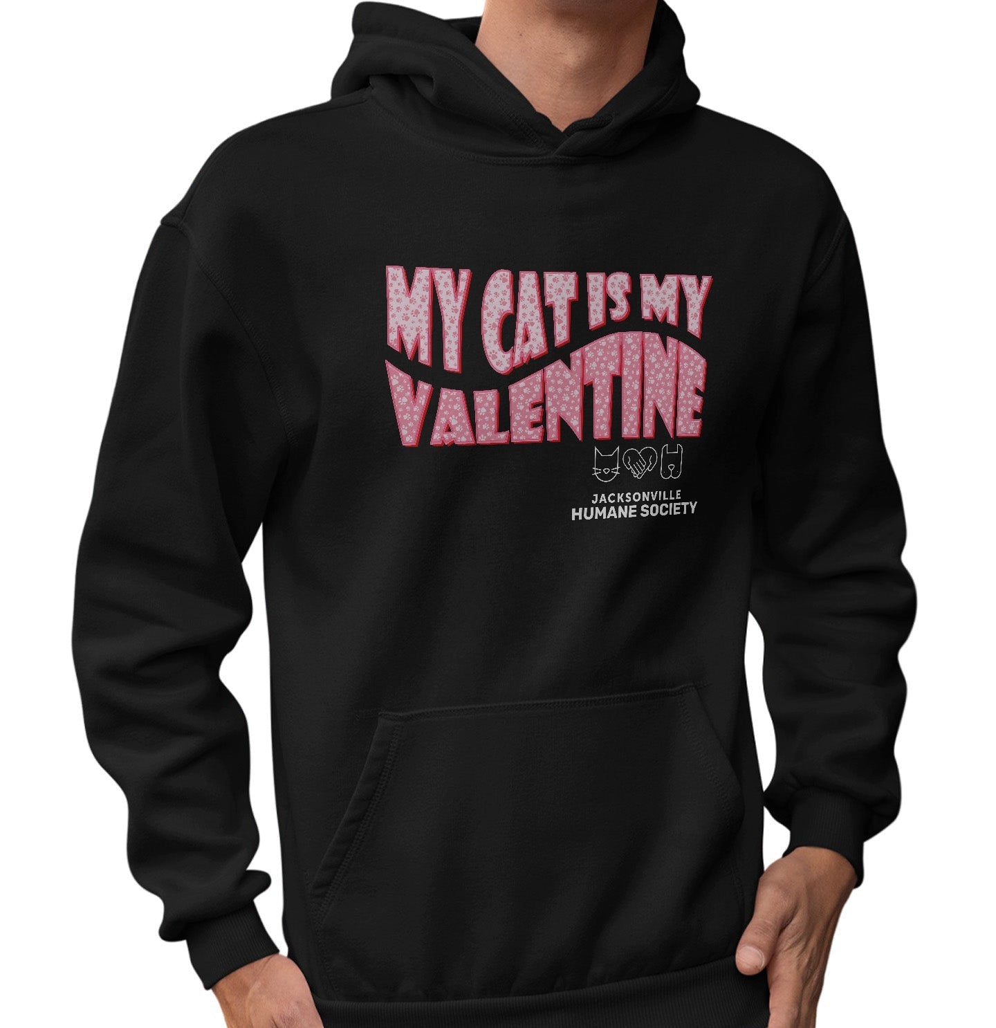 JHS My Cat Is My Valentine - Adult Unisex Hoodie Sweatshirt