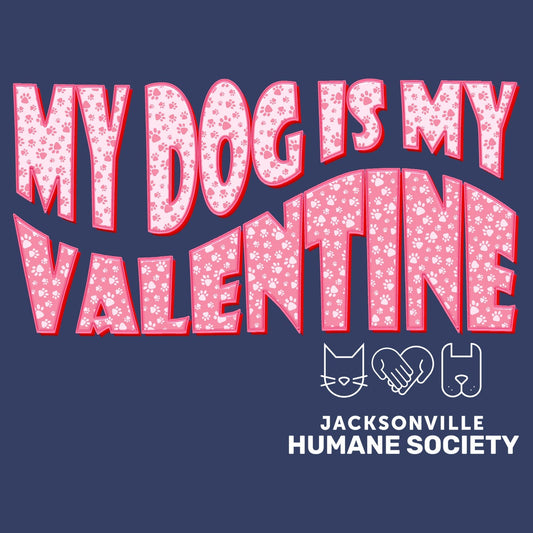 JHS My Dog Is My Valentine - Adult Unisex Crewneck Sweatshirt