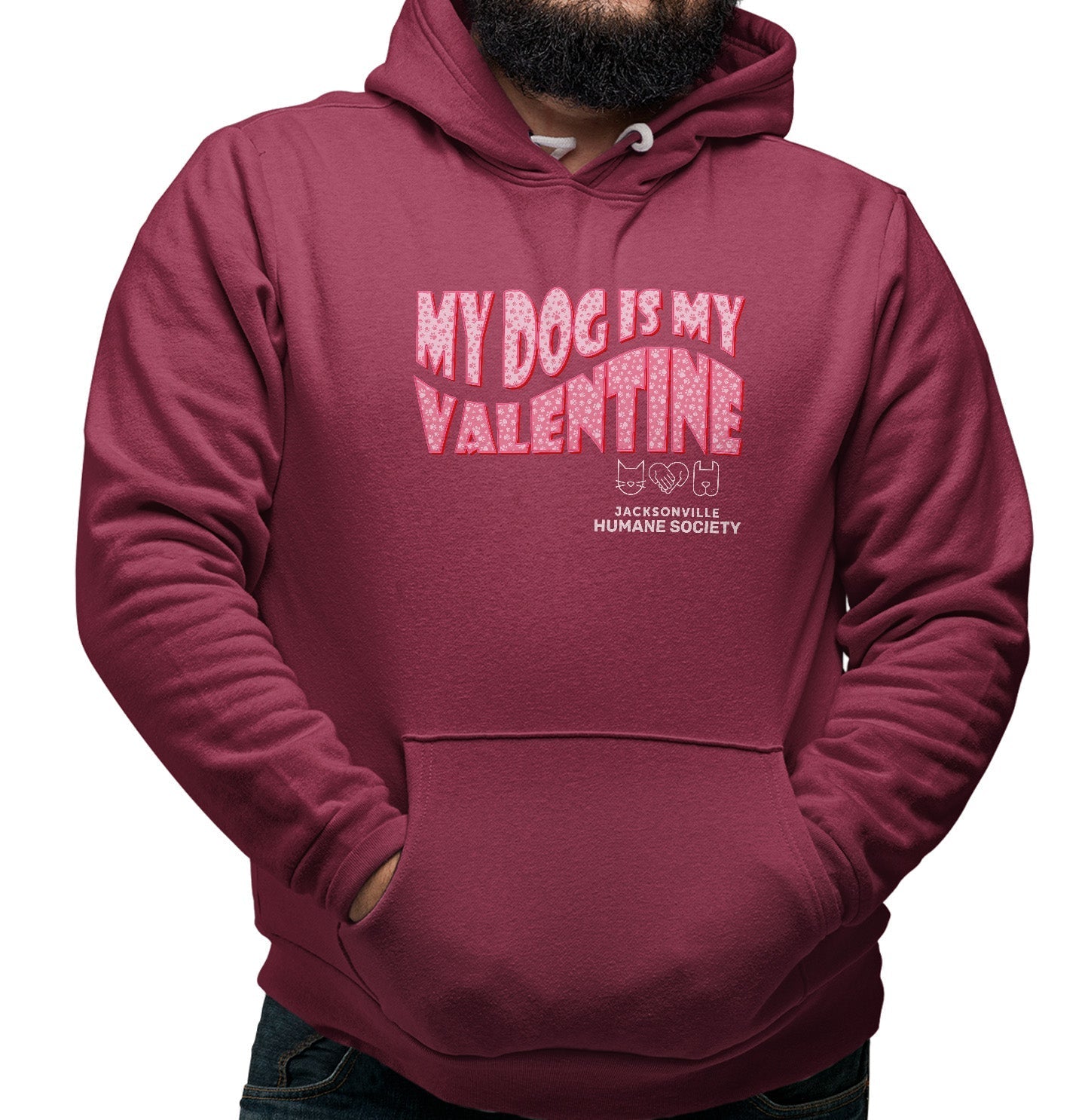 JHS My Dog Is My Valentine - Adult Unisex Hoodie Sweatshirt