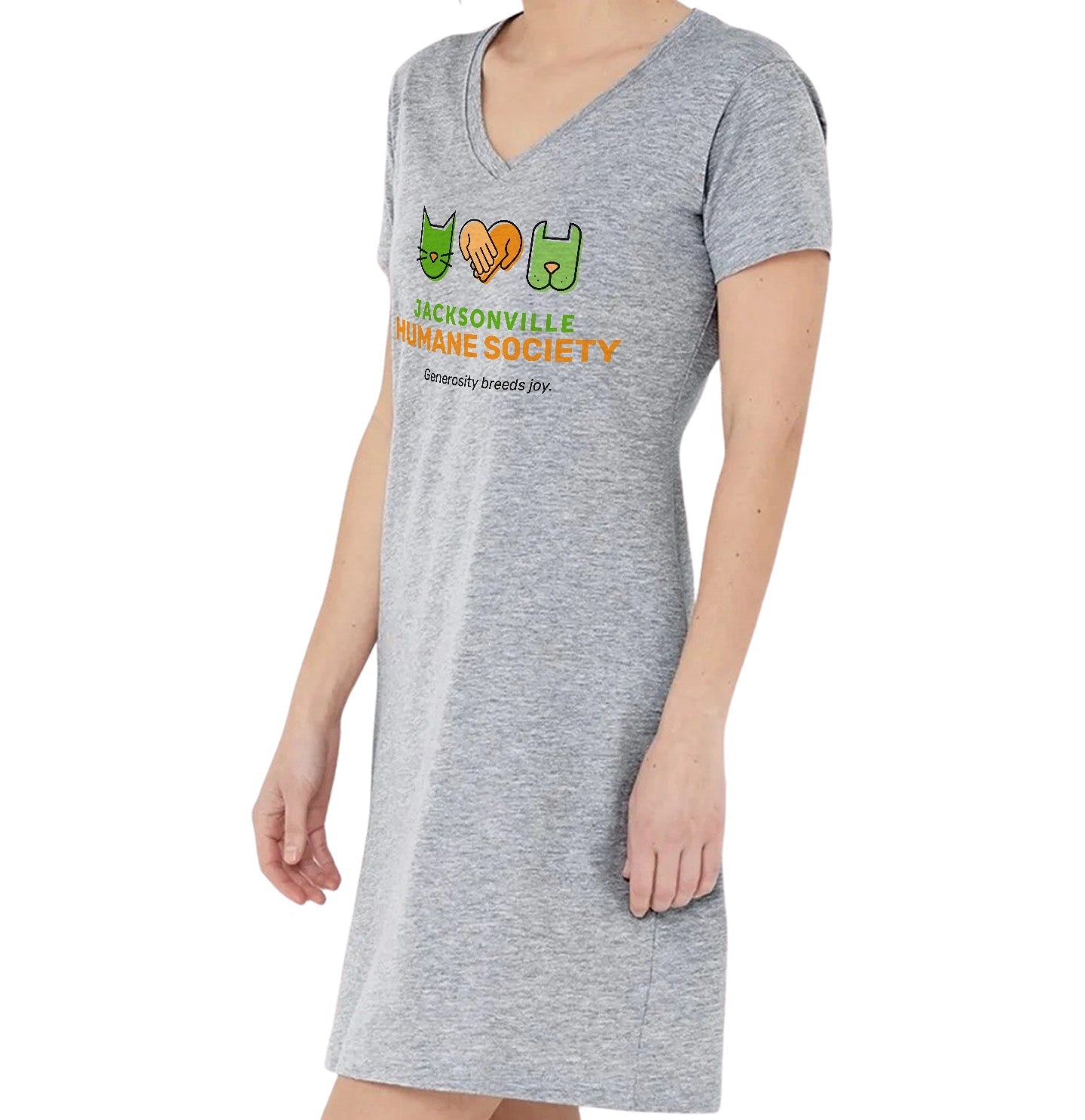 JHS Generosity Breeds Joy - Women's V-Neck Dress Shirt