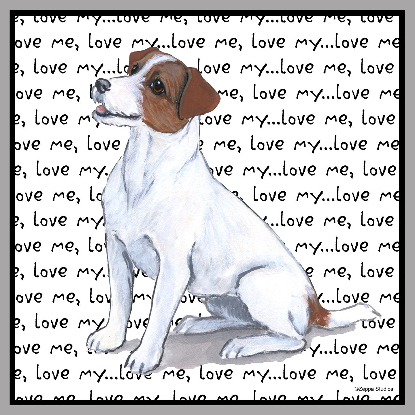 Jack Russell Terrier Love Text - Women's V-Neck Long Sleeve T-Shirt