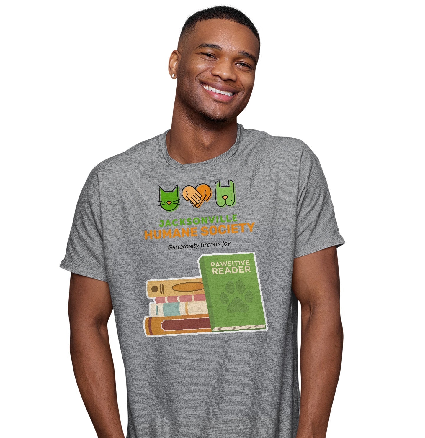 Jax Humane Pawsitive Reader - Adult Unisex T-Shirt