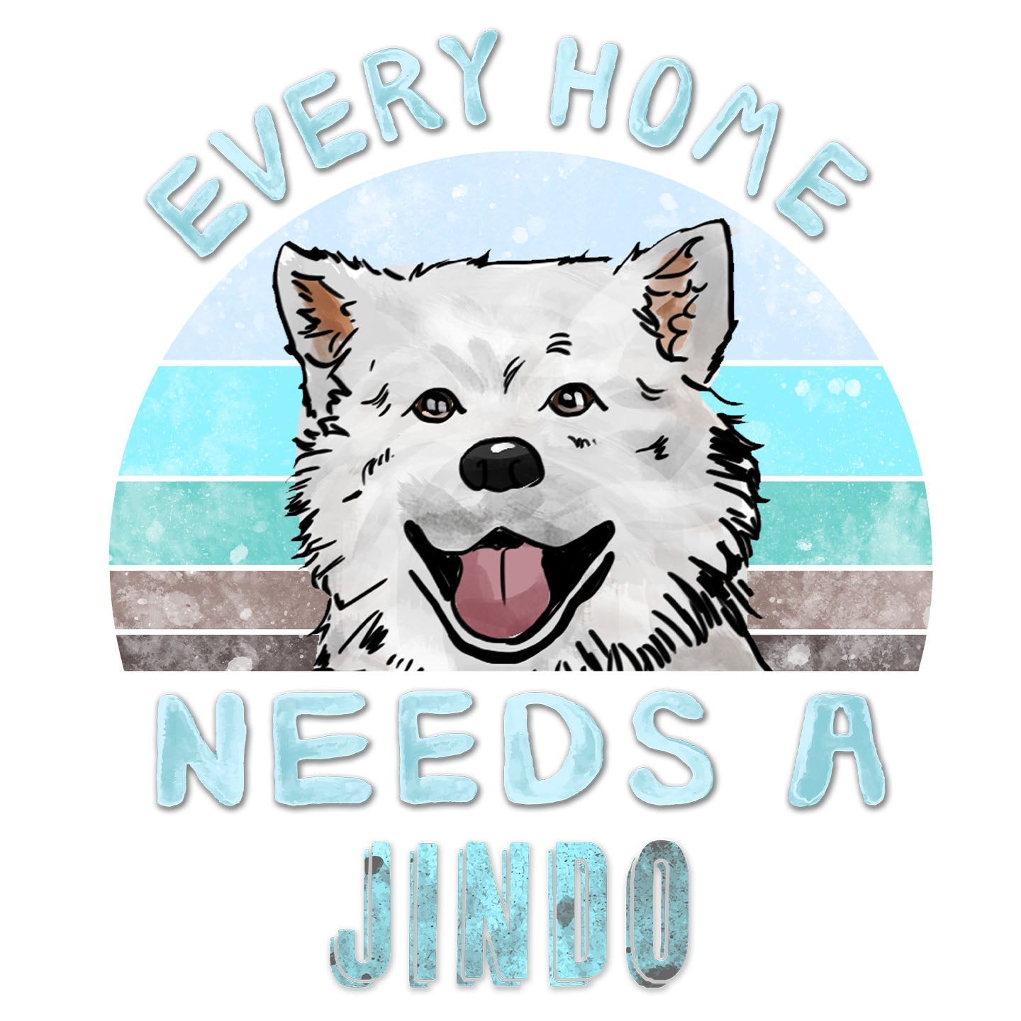 Every Home Needs a Jindo - Women's V-Neck T-Shirt