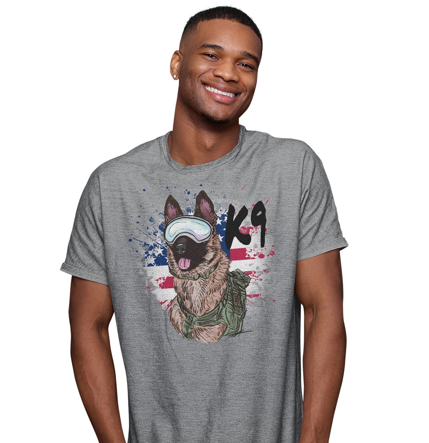 Military K9 German Shepherd - Adult Unisex T-Shirt