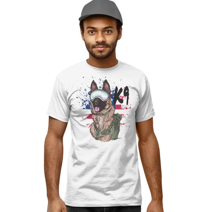 Military K9 German Shepherd - Adult Unisex T-Shirt