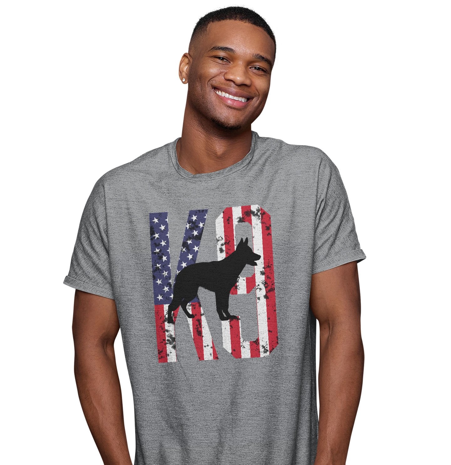 K9 German Shepherd Silhouette - Adult Unisex T-Shirt