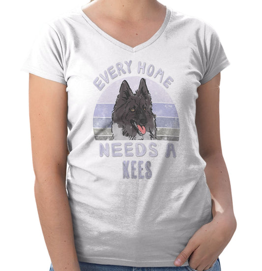 Every Home Needs a Keeshond - Women's V-Neck T-Shirt