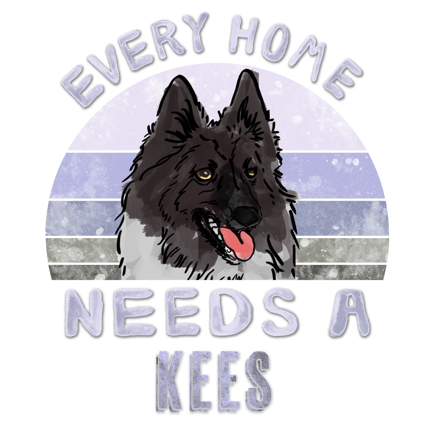Every Home Needs a Keeshond - Women's V-Neck T-Shirt
